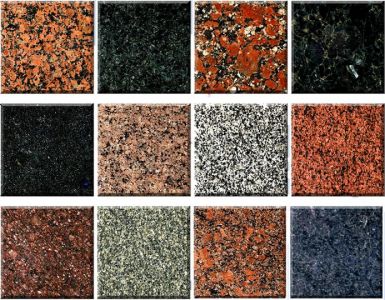 Цвета и размеры гранита